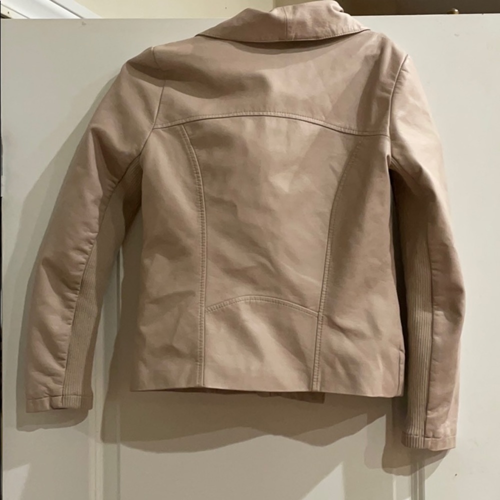 BB Dakota Faux Leather Pink Moto Jacket - Picture 4 of 8